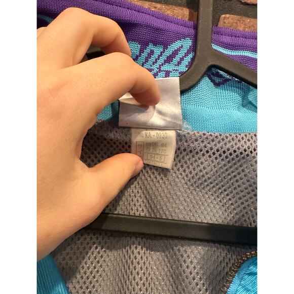 Kappa Tracktop with hidden Hoodie Blue Purple Jacket Vintage Full Zip RARE - Picture 6 of 16